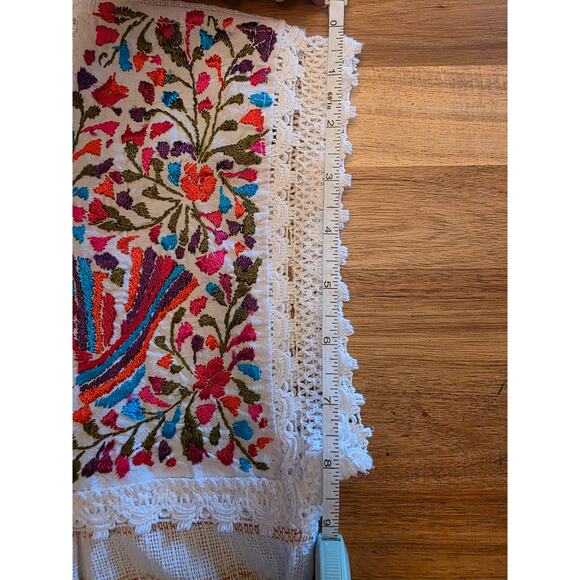 Handmade Mexican Embroidered Top – Size Large – Boho Festival Blouse - Picture 9 of 9